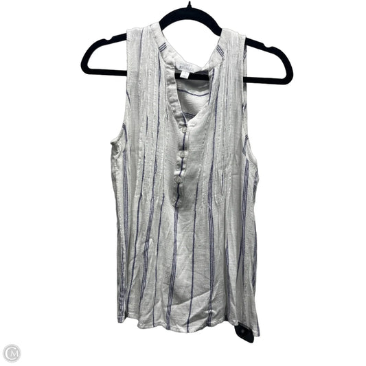 Top Sleeveless By Market & Spruce In Blue & White, Size: L