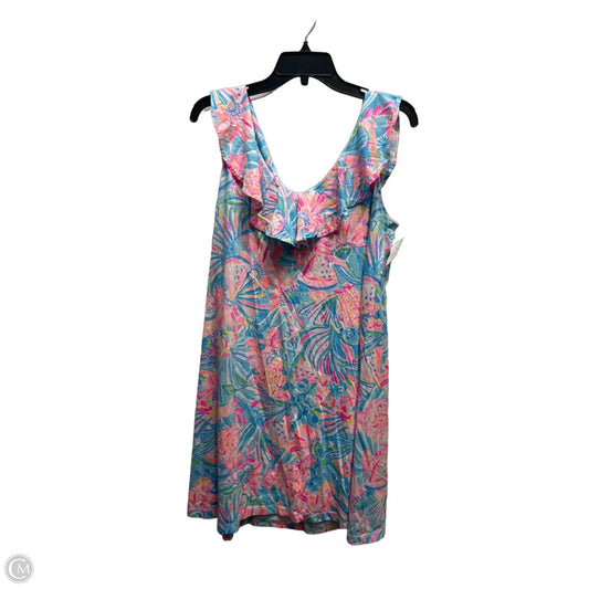 Dress Designer By Lilly Pulitzer In Blue & Pink, Size: L