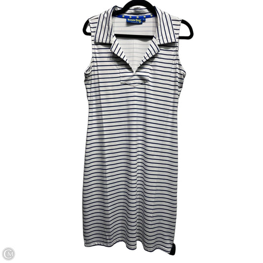 Dress Casual Short By Banana Boat In Blue & White, Size: L