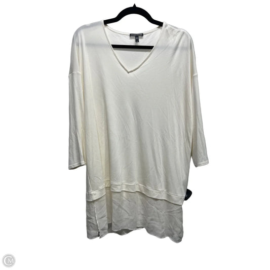 Tunic Long Sleeve By Eileen Fisher In Cream, Size: L