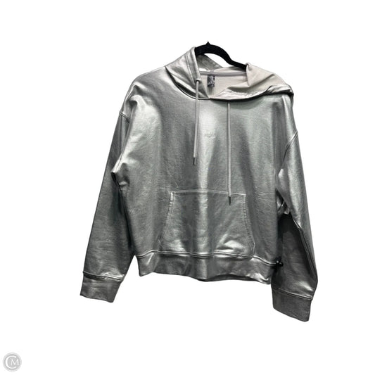 Sweatshirt Hoodie By NOLI In Silver, Size: M