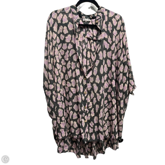 Top Short Sleeve By Free People In Grey & Purple, Size: S