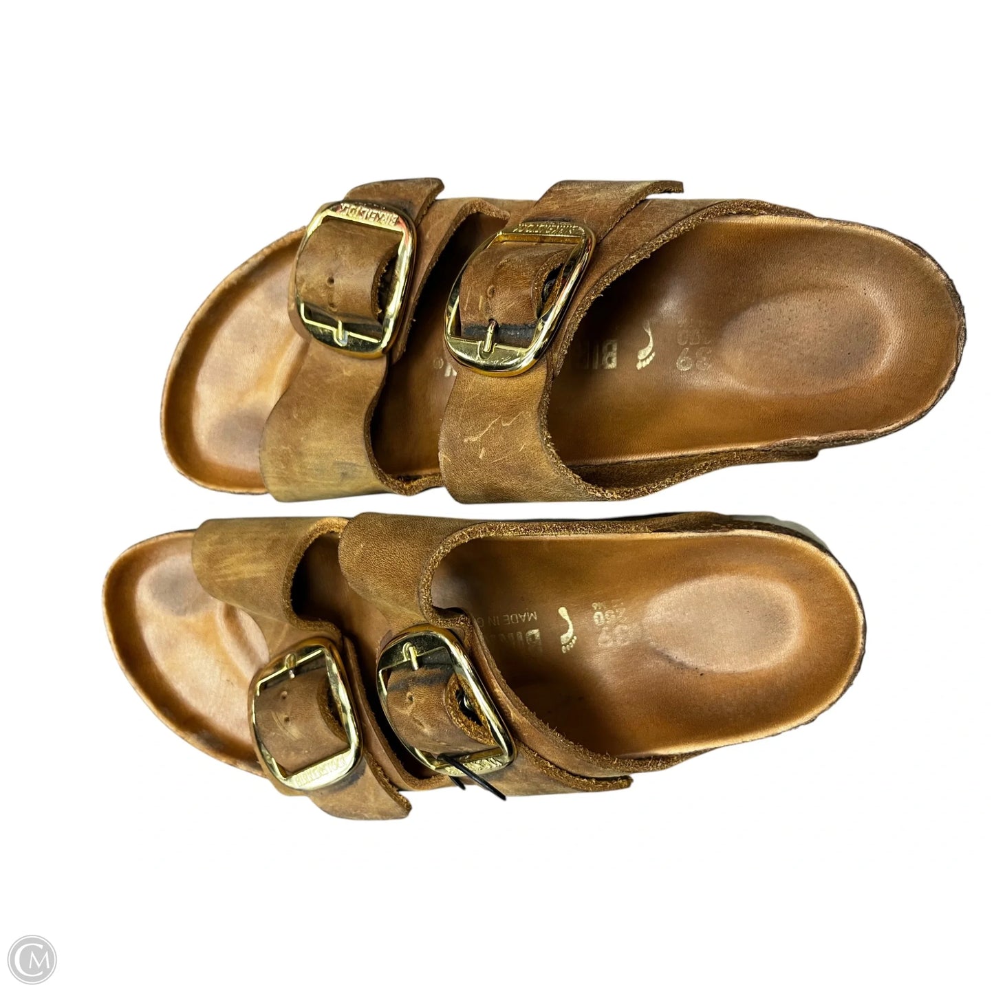 Sandals Flats By Birkenstock In Tan, Size: 8
