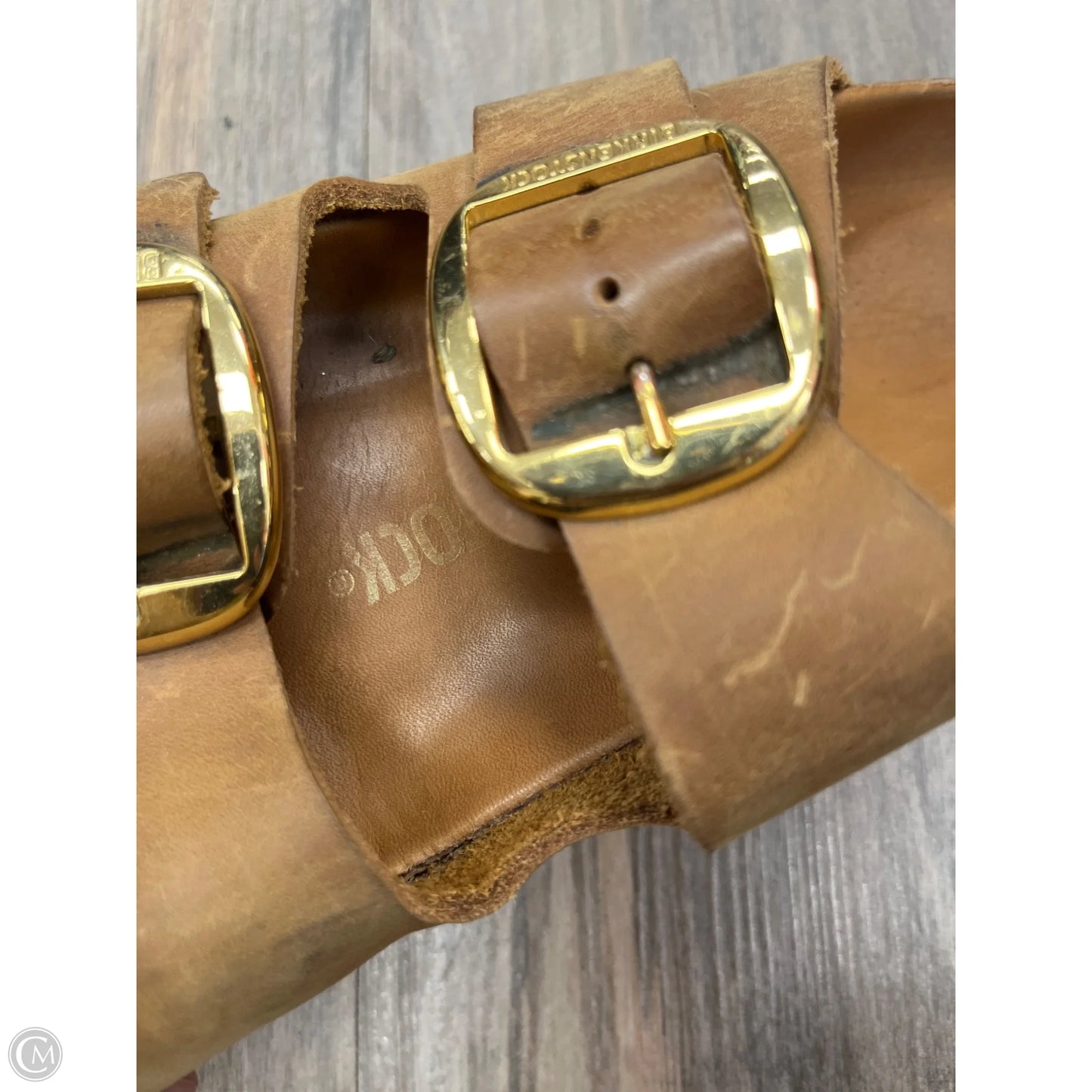 Sandals Flats By Birkenstock In Tan, Size: 8