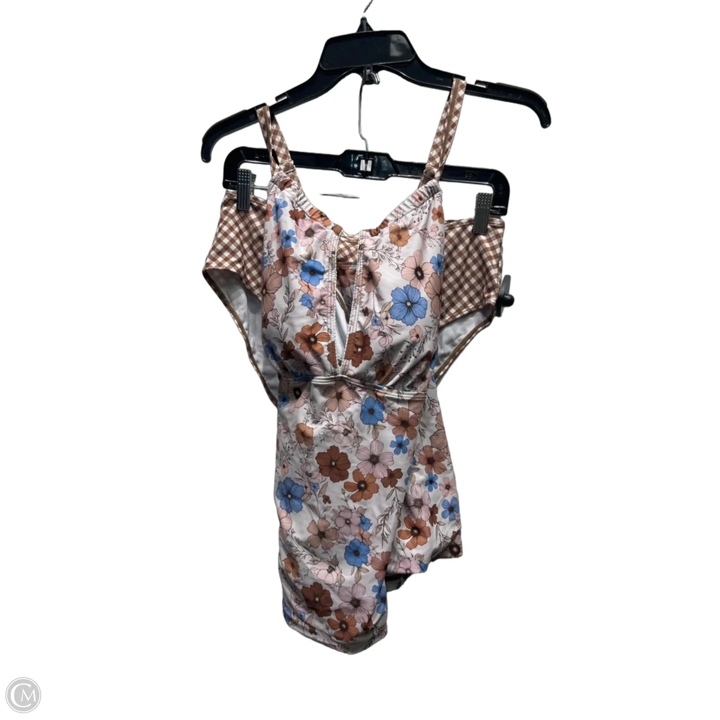 Swimsuit By Cme In Blue & Brown, Size: L