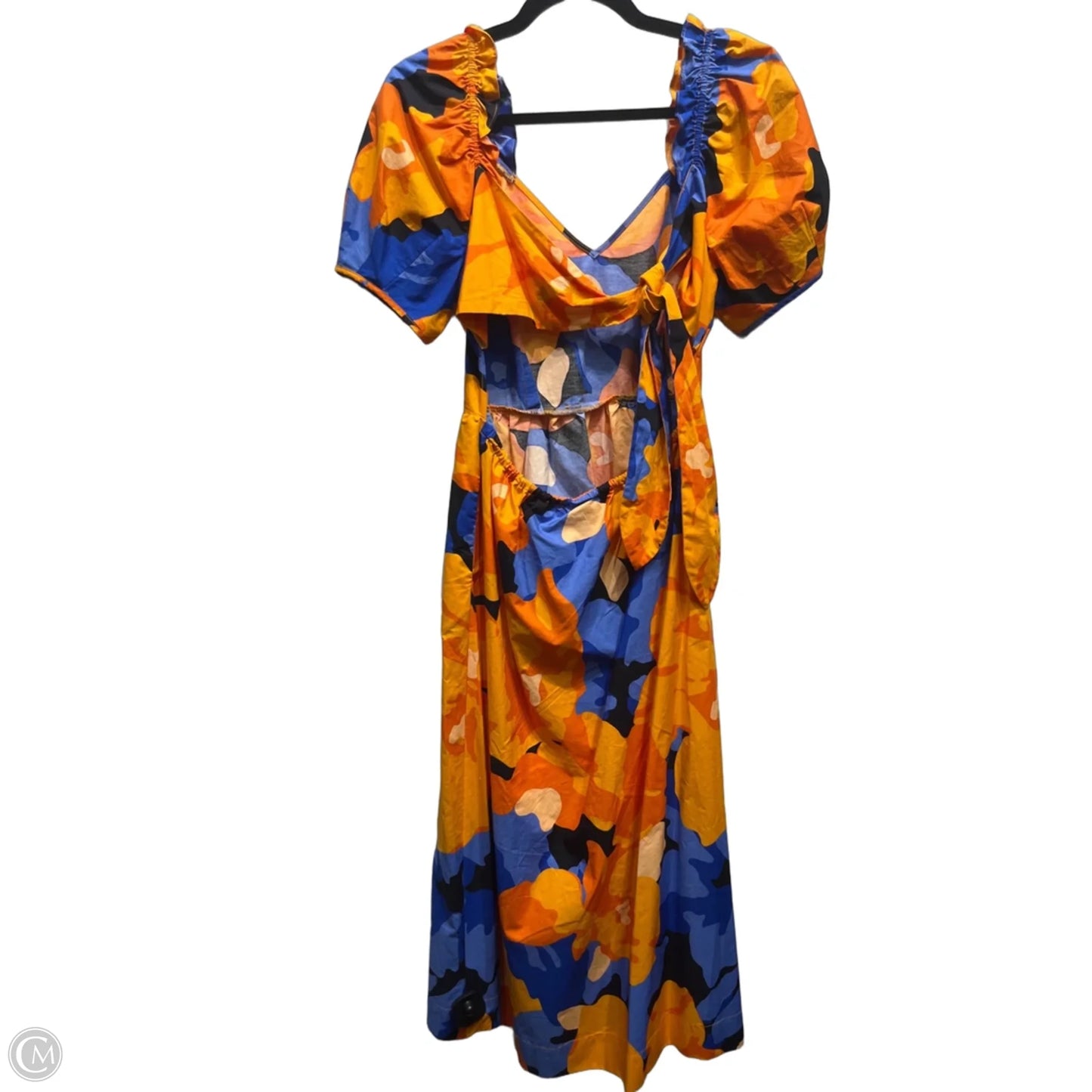 Dress Casual Midi By TABITHA BROWN  In Blue & Orange, Size: 6