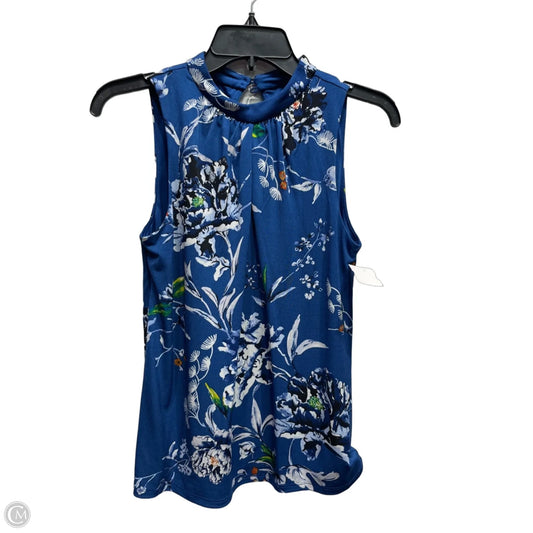 Top Sleeveless By White House Black Market In Blue & White, Size: Xxs
