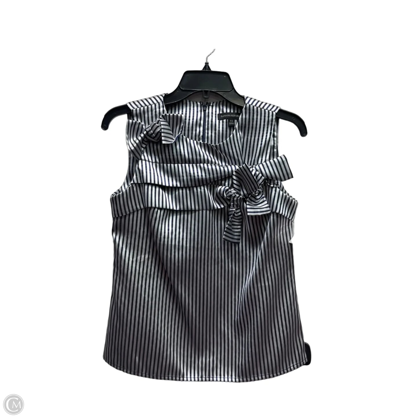 Top Sleeveless By Banana Republic In Blue & White, Size: Xs