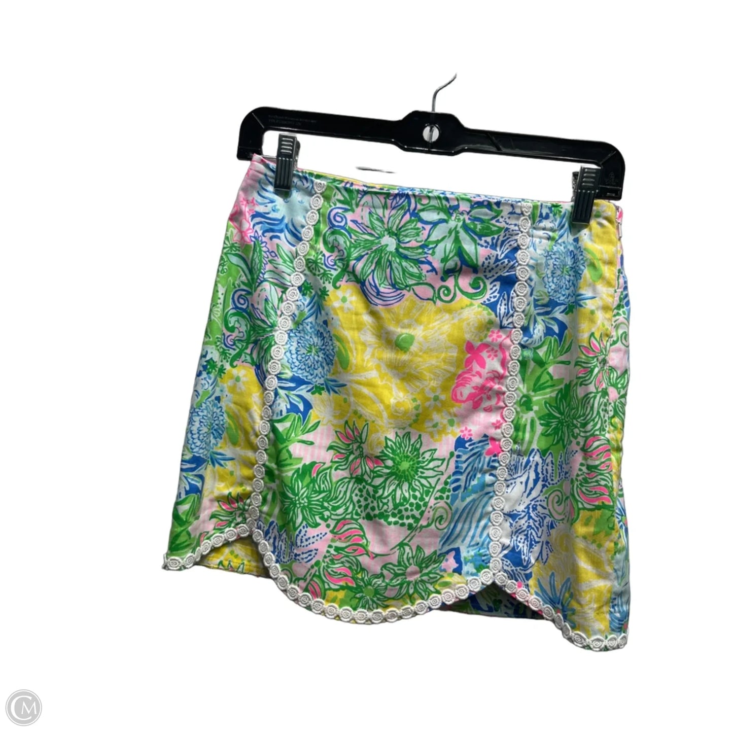 Skort Designer By Lilly Pulitzer In Blue & Yellow, Size: 0