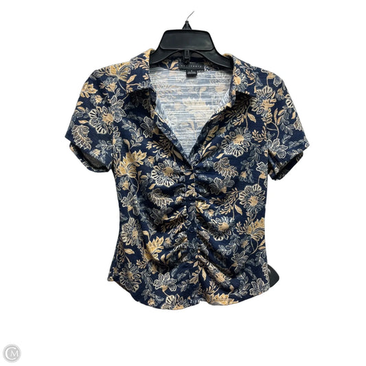 Top Short Sleeve By Sanctuary In Blue & Tan, Size: S