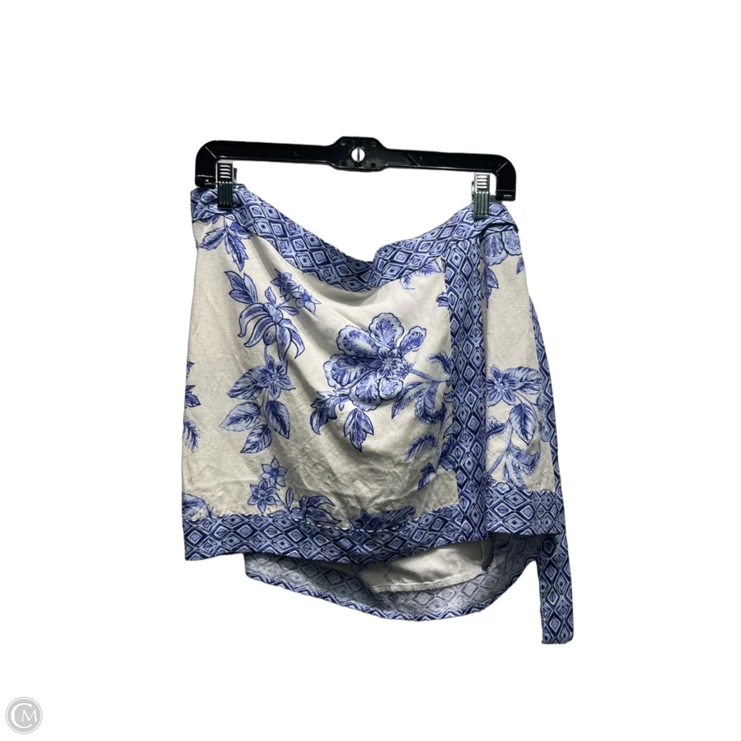 Skirt Mini & Short By Zara In Blue & White, Size: Xl