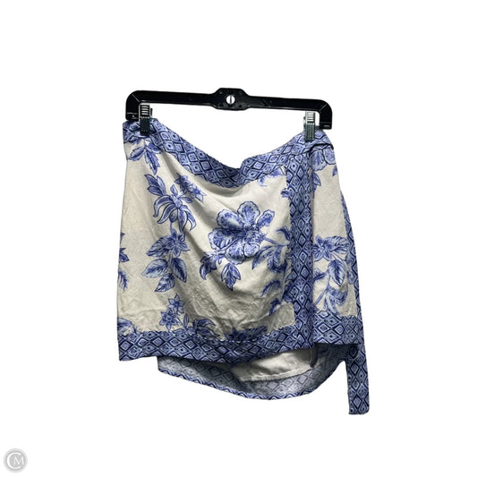 Skirt Mini & Short By Zara In Blue & White, Size: Xl