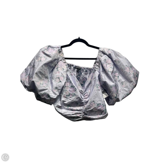 Blouse Short Sleeve By Express In Paisley Print, Size: Xl
