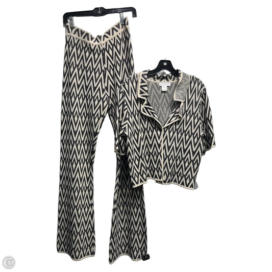 Pants Set 2pc By House Of Harlow In Black & Cream, Size: M