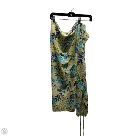 Swimwear Cover-up Luxury Designer By St John Collection In Blue & Cream, Size: Osfm