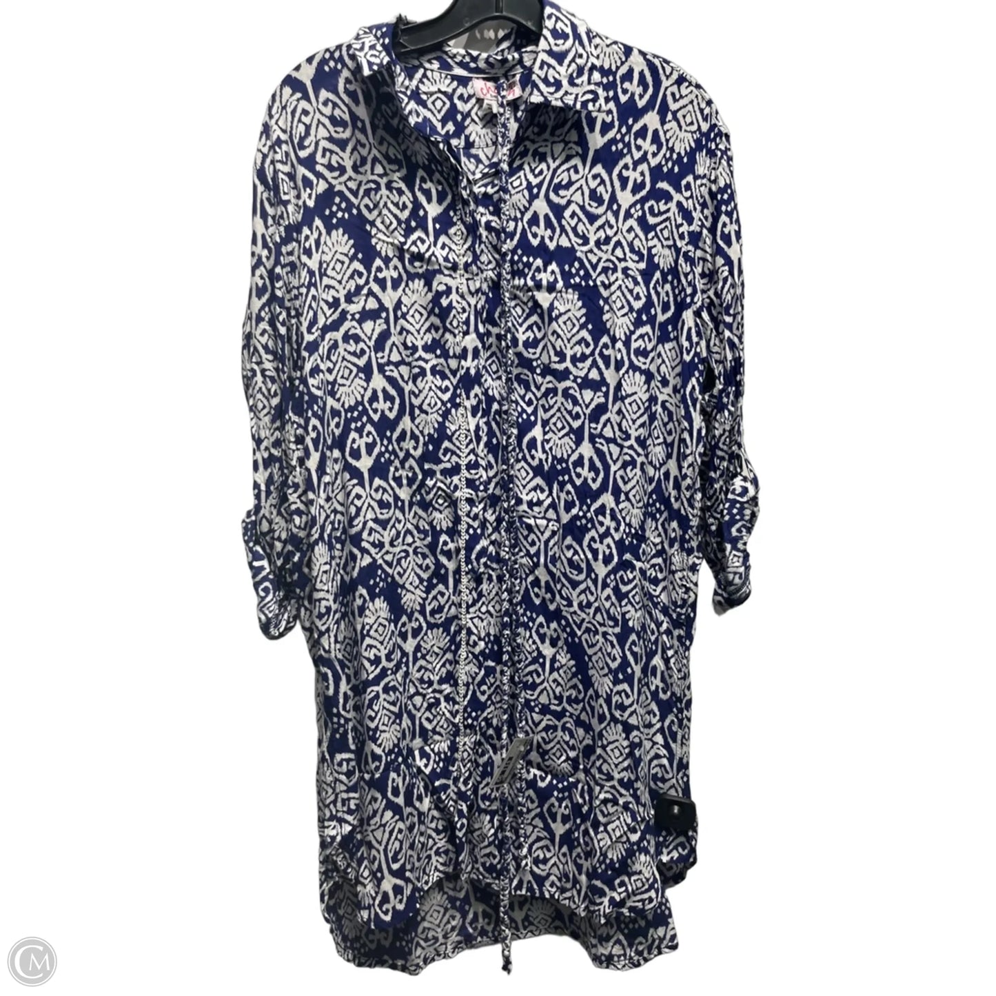 Swimwear Cover-up By CHACH In Blue & White, Size: M