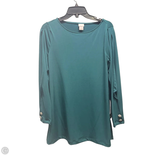 Tunic Long Sleeve By Chicos In Green, Size: S