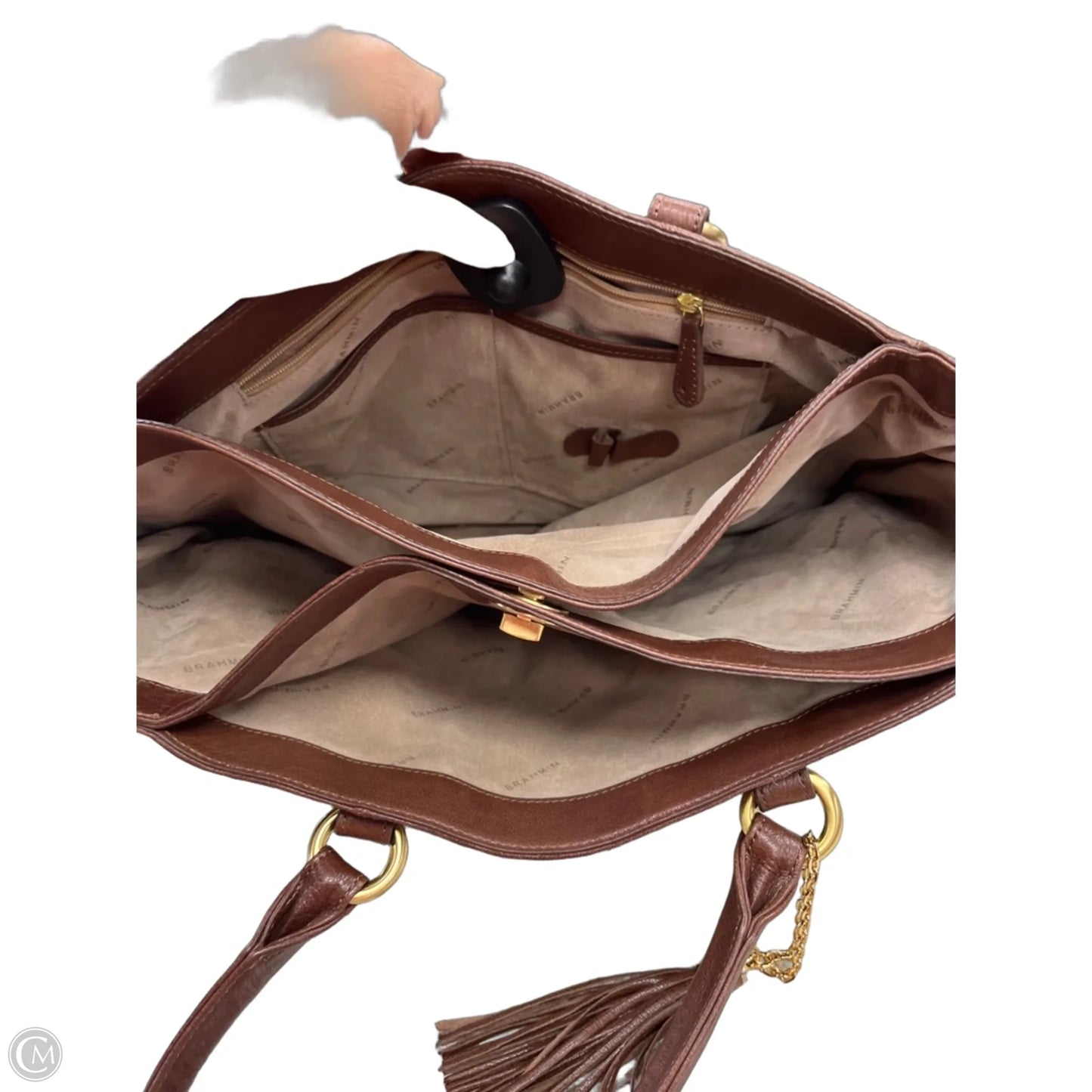 Tote Designer By Brahmin, Size: Medium
