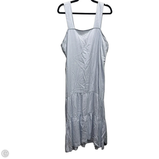 Dress Casual Midi By Saks Fifth Avenue In Blue & White, Size: Xl