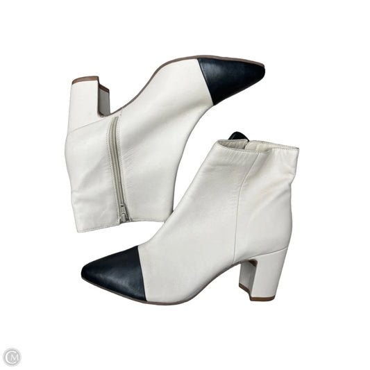 Boots Ankle Heels By Seychelles In Black & Cream, Size: 9