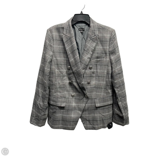 Blazer By Ann Taylor In Grey & Red, Size: 14