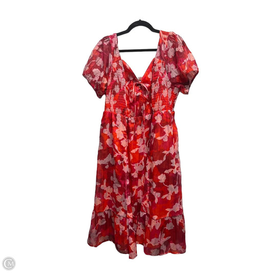 Dress Casual Midi By Torrid In Orange & Red, Size: 2x