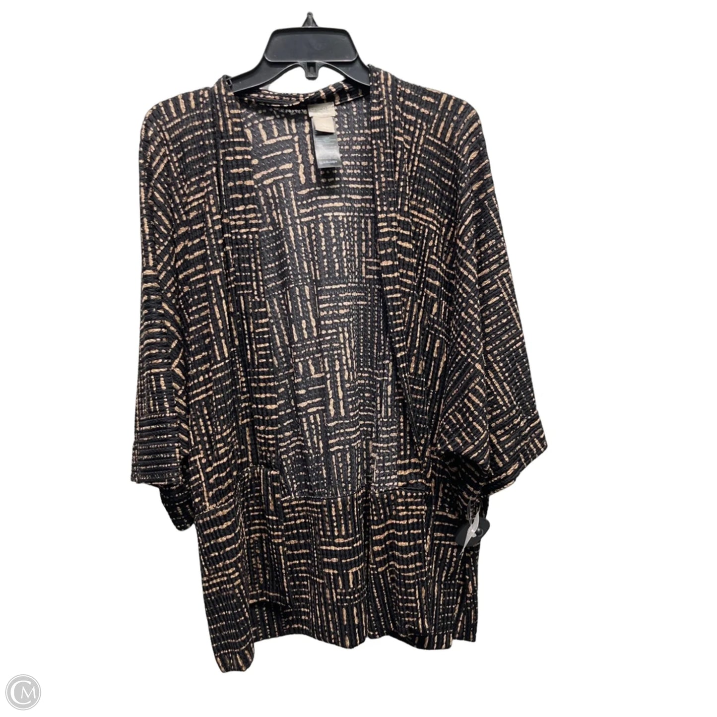 Blazer By Chicos In Black & Tan, Size: S