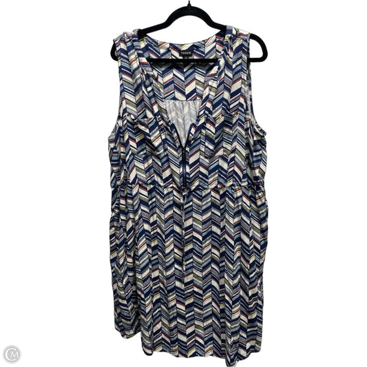 Dress Casual Short By Torrid In Blue & White, Size: 3x