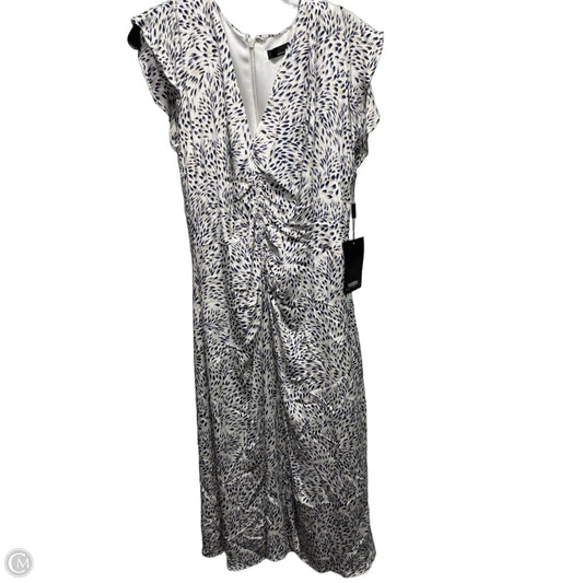 Dress Work By White House Black Market In Blue & Cream, Size: 8