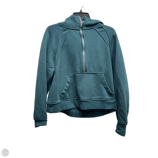Athletic Sweatshirt Hoodie By Danskin In Green, Size: L