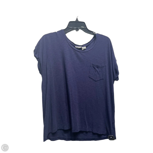Top Short Sleeve By Sigrid Olsen In Navy, Size: Xl
