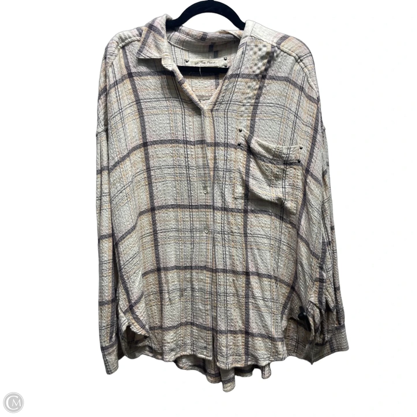 Top Long Sleeve By We The Free In Orange & Pink, Size: S