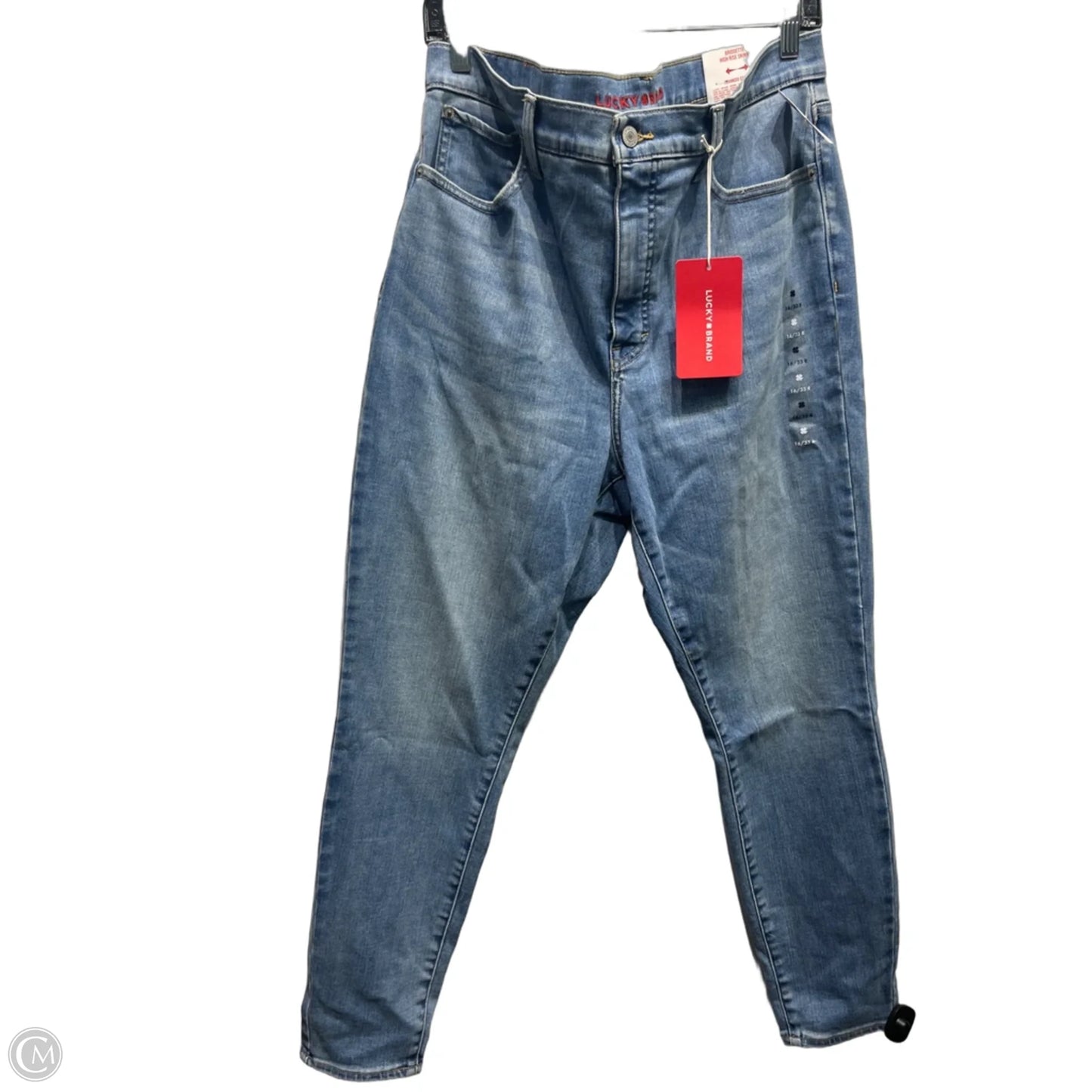 Jeans Skinny By Lucky Brand In Blue Denim, Size: 16