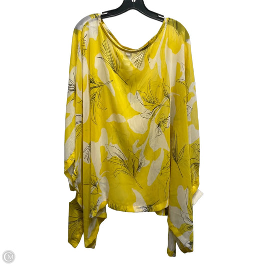 Blouse Short Sleeve By Chicos In Yellow, Size: Xl