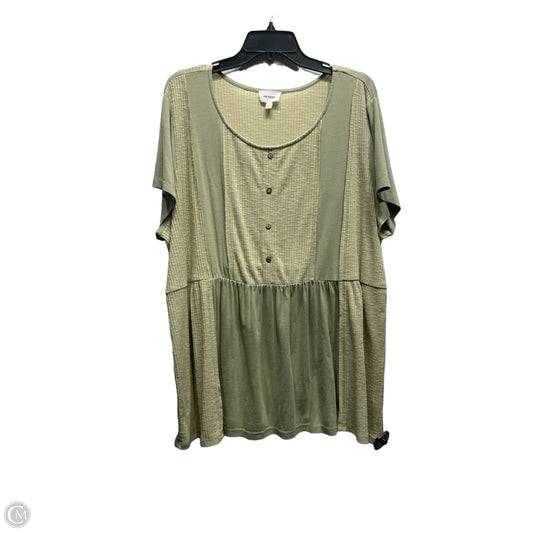 Top Short Sleeve By Heyson In Green, Size: 2x