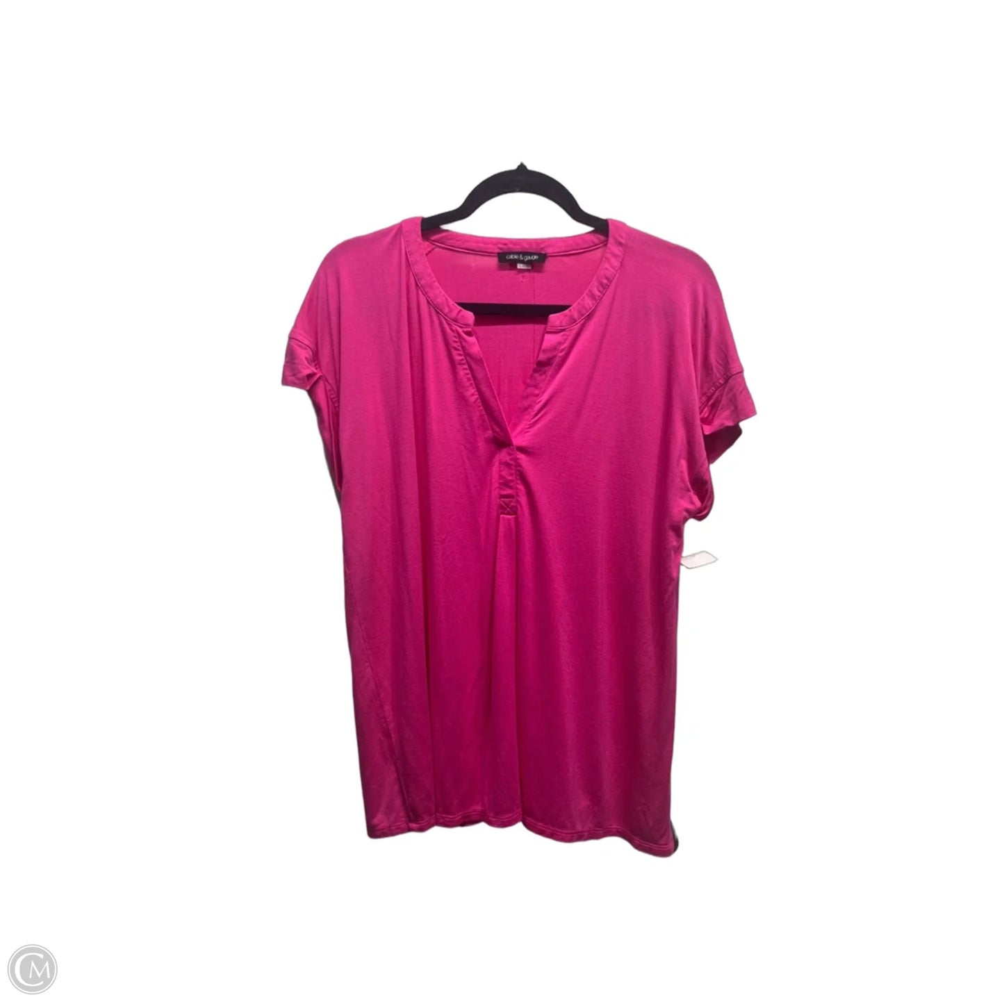 Top Short Sleeve By Cable And Gauge In Pink, Size: Xl
