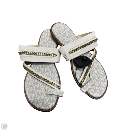 Sandals Flats By Michael By Michael Kors In Cream, Size: 8