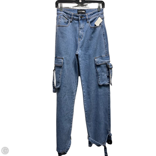 Jeans Wide Leg By Fashion Nova In Blue Denim, Size: 6
