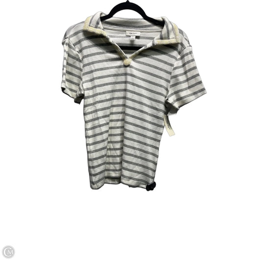 Top Short Sleeve By On 34th In Cream & Grey, Size: M