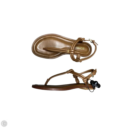 Sandals Flats By Michael By Michael Kors In Tan, Size: 6.5