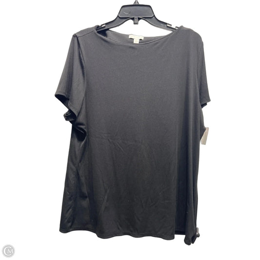 Top Short Sleeve By Crown And Ivy In Black, Size: Xxl