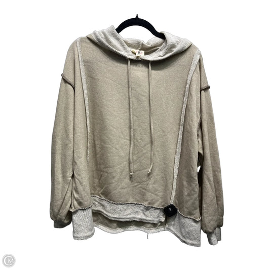 Sweatshirt Hoodie By Bibi In Tan, Size: S