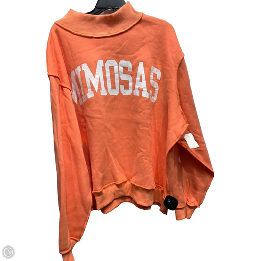 Sweatshirt Crewneck By Bucketlist In Orange, Size: M