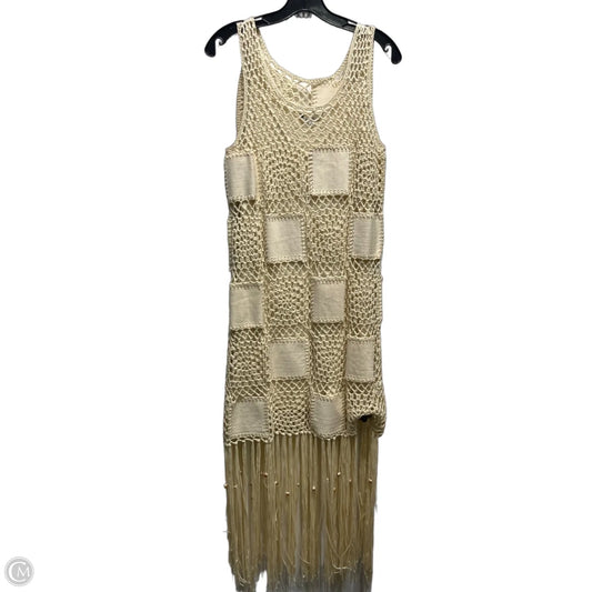 Dress Casual Midi By Desigual In Cream, Size: L