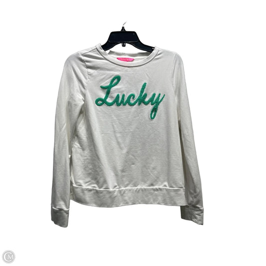 Sweater Designer By Lilly Pulitzer In Green & White, Size: Xs