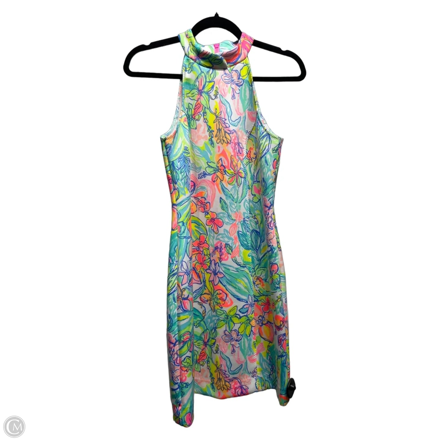 Dress Designer By Lilly Pulitzer In Green & Pink, Size: 2