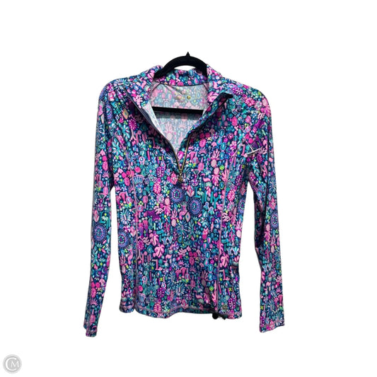 Top LS Designer By Lilly Pulitzer In Blue & Pink, Size: S