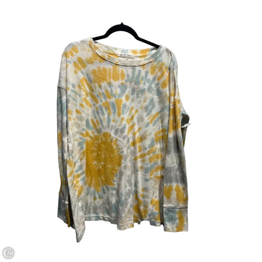 Top Long Sleeve By We The Free In Green & Yellow, Size: M