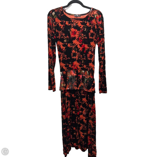 Dress Work By Zara In Black & Orange, Size: M