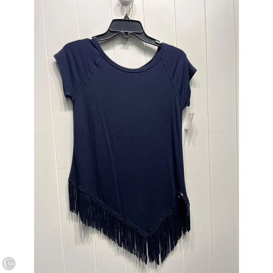 Top Short Sleeve By Karen Kane In Navy, Size: Xs